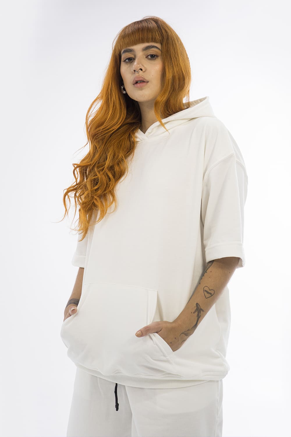 BCO Basics - Sleeve hoodie - 8277 IVORY