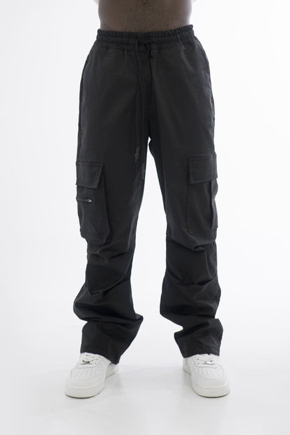 BCO mid zip Cargo pants BLACK 8247