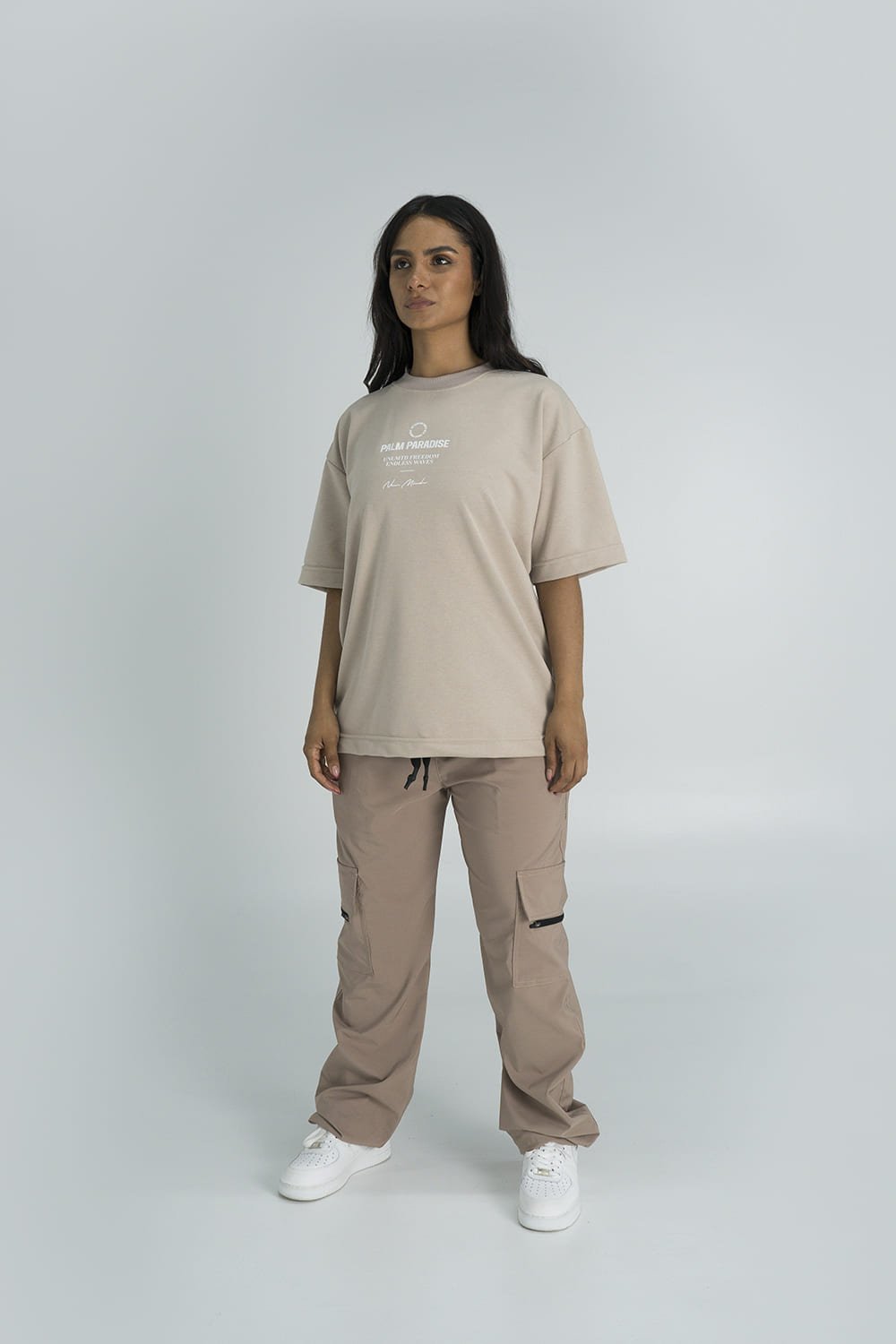 BCO ZIPPER CARGO PANTS - KHAKI 8241