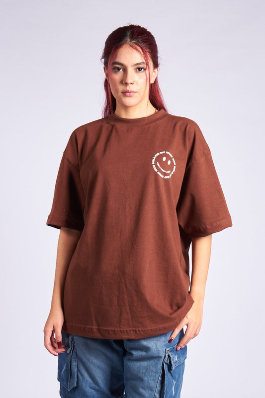 CAMISETA OVERSIZED CAFE SMILEY - CORD & CO