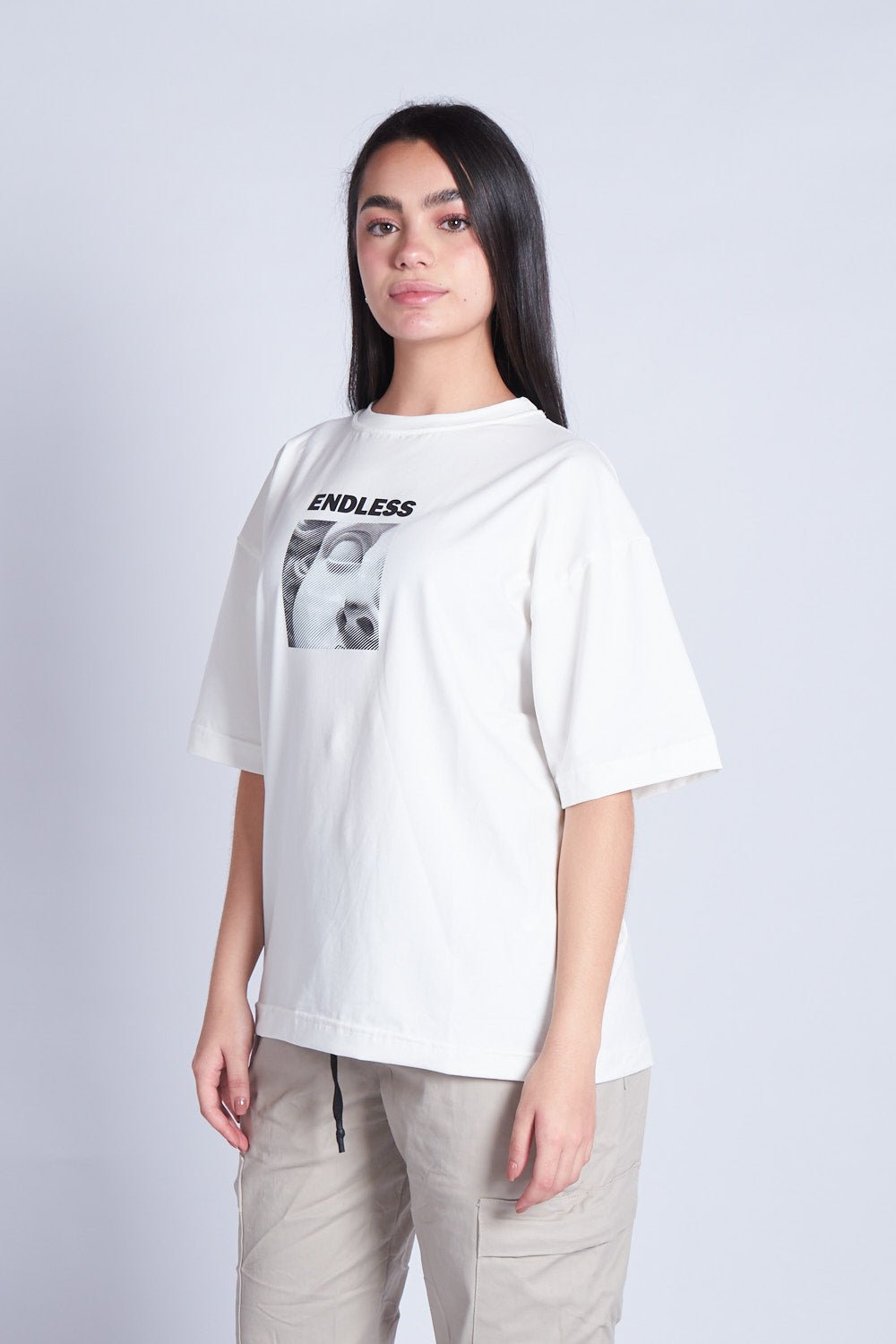 CAMISETA OVERSIZED REVIVAL MARFIL - REDUX CLUB