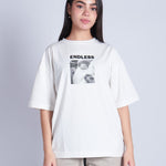 CAMISETA OVERSIZED REVIVAL MARFIL - REDUX CLUB