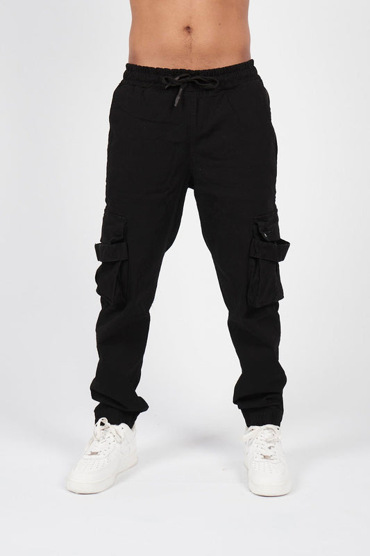 JOGGER CARGO FUELLE Y TIRA NEGRO - REDUX CLUB