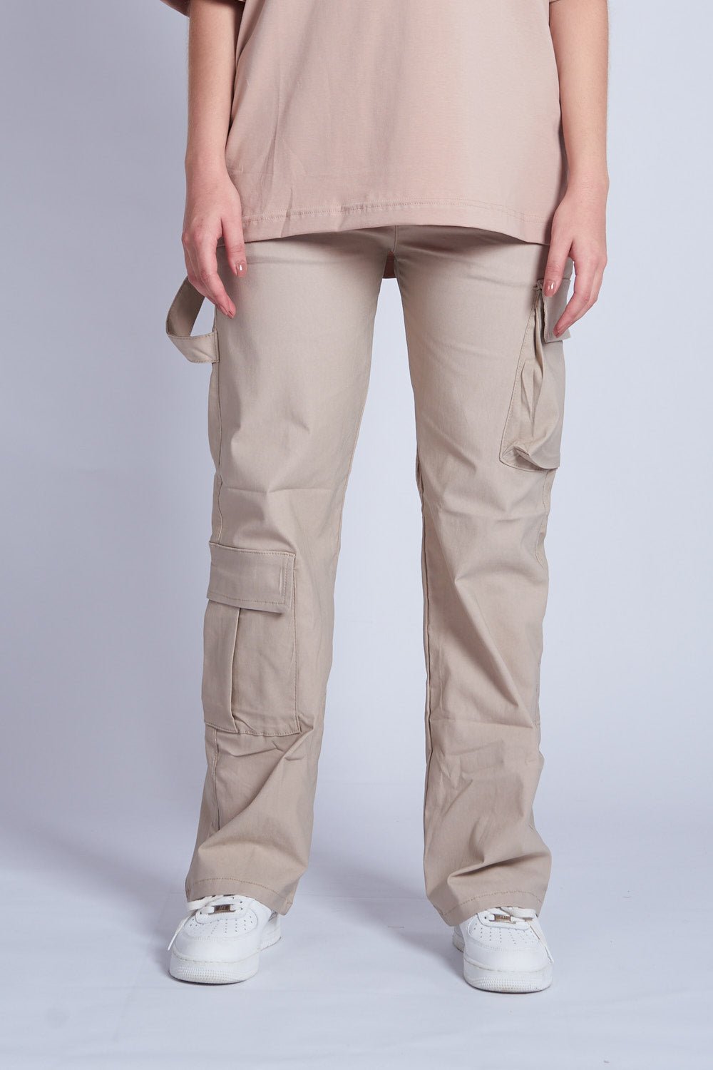 PANTALON CARGO ASIMETRICO CHARRETERA ARENA - REDUX CLUB