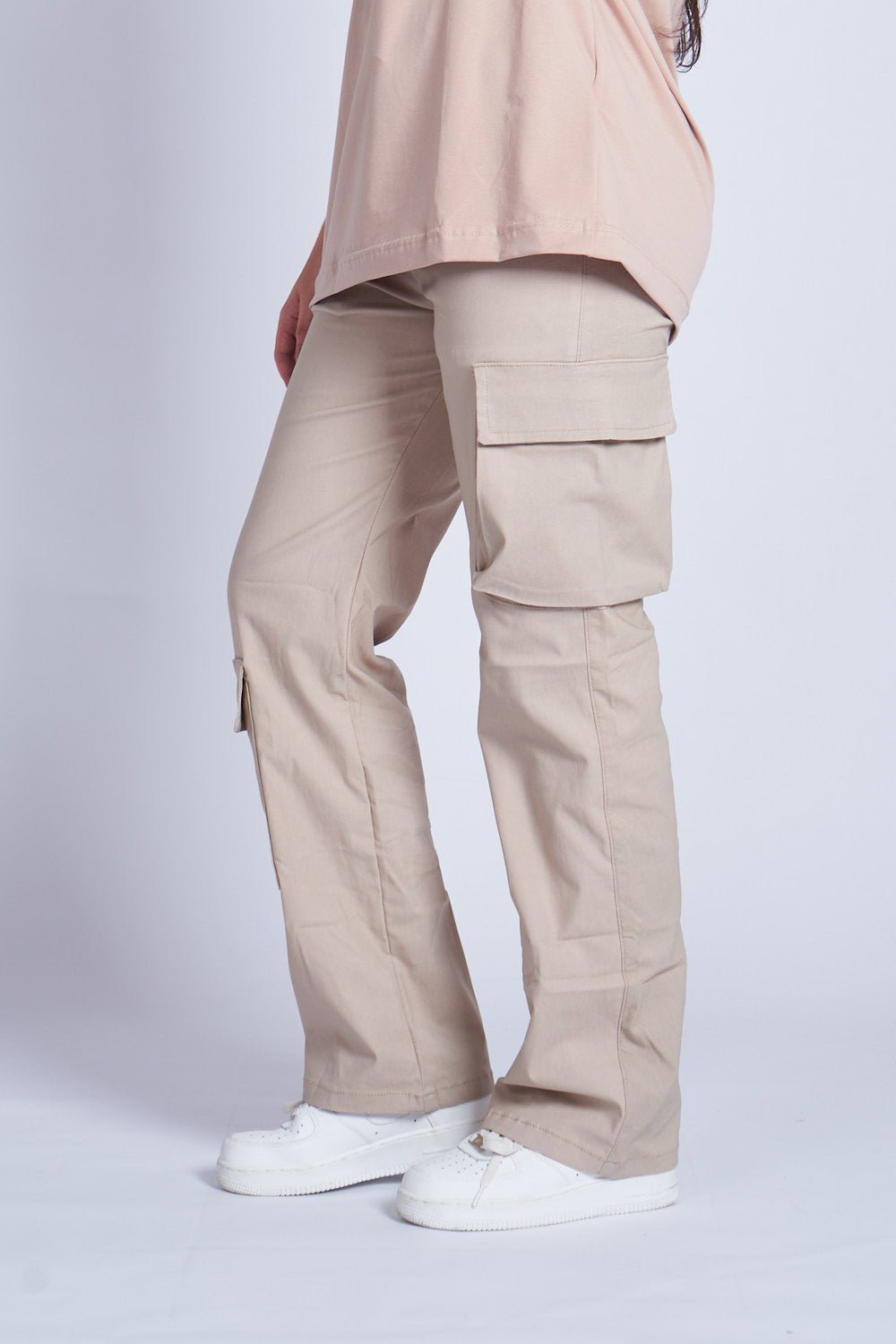 PANTALON CARGO ASIMETRICO CHARRETERA ARENA - REDUX CLUB