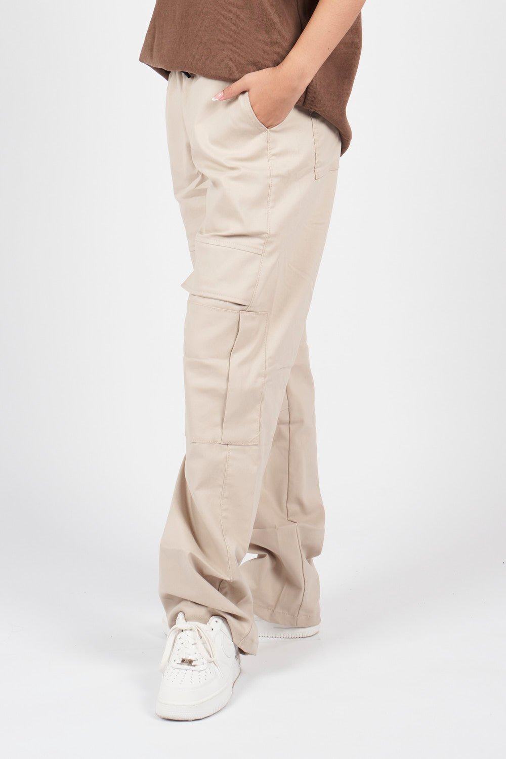 PANTALON CARGO CON CIERRES LATERALES CAQUI - REDUX CLUB