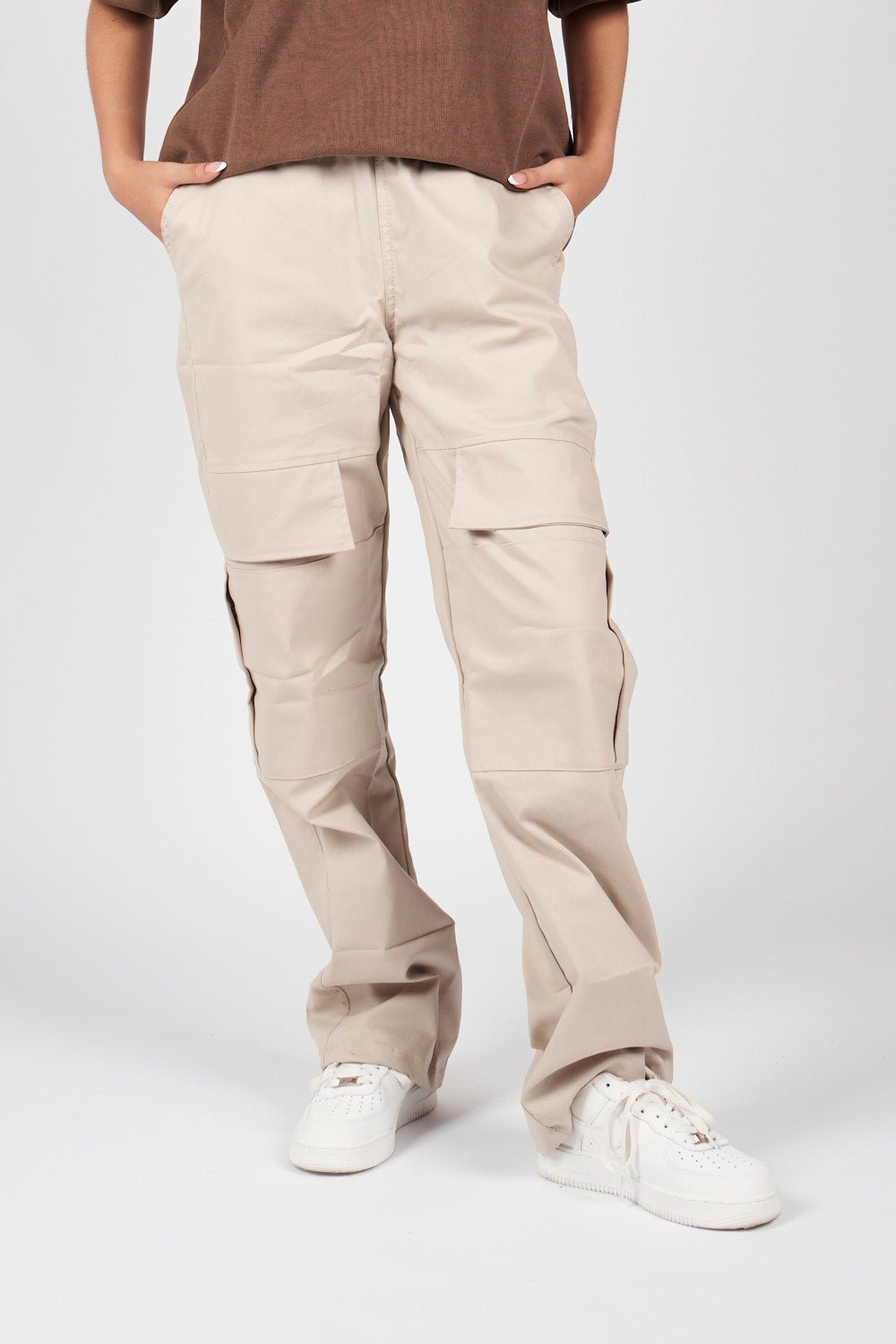 PANTALON CARGO CON CIERRES LATERALES CAQUI - REDUX CLUB