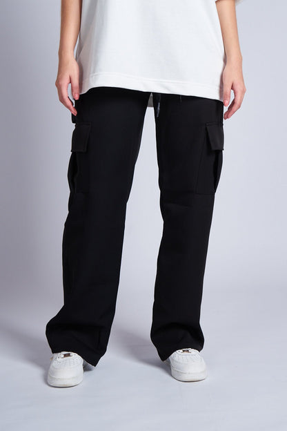 PANTALON CARGO TABLA Y CHARRETERA NEGRO - REDUX CLUB