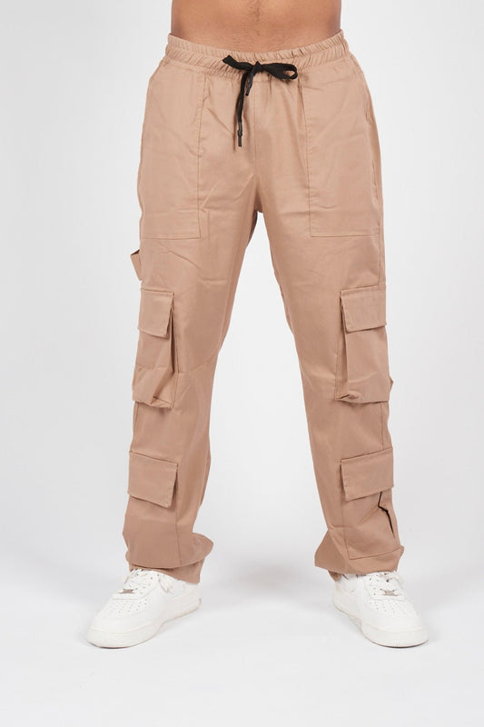 PANTALON DOBLE CARGO CARPINTERO BEIGE - CORD & CO